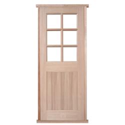 Cottage 6-Light External Hardwood Pre-hung Door Set